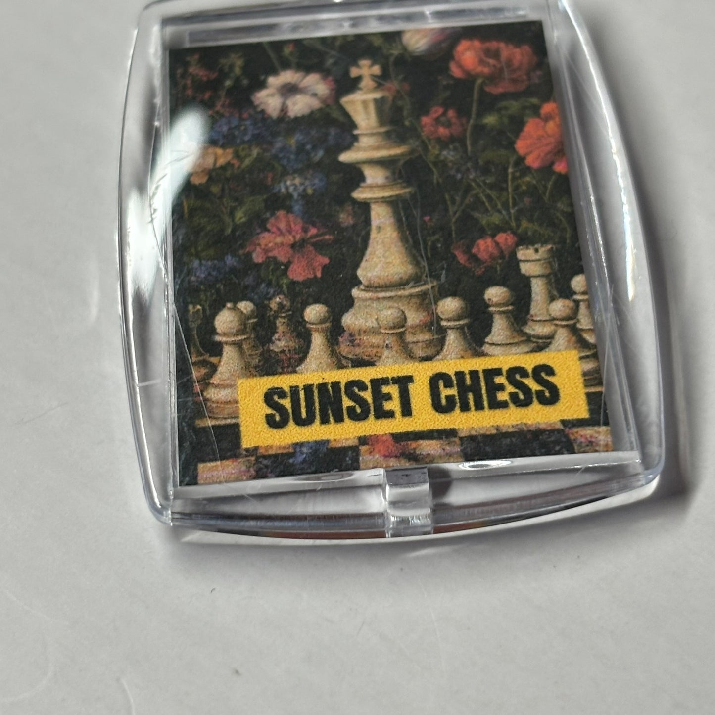 Flowers - Chess  Photo Keychain