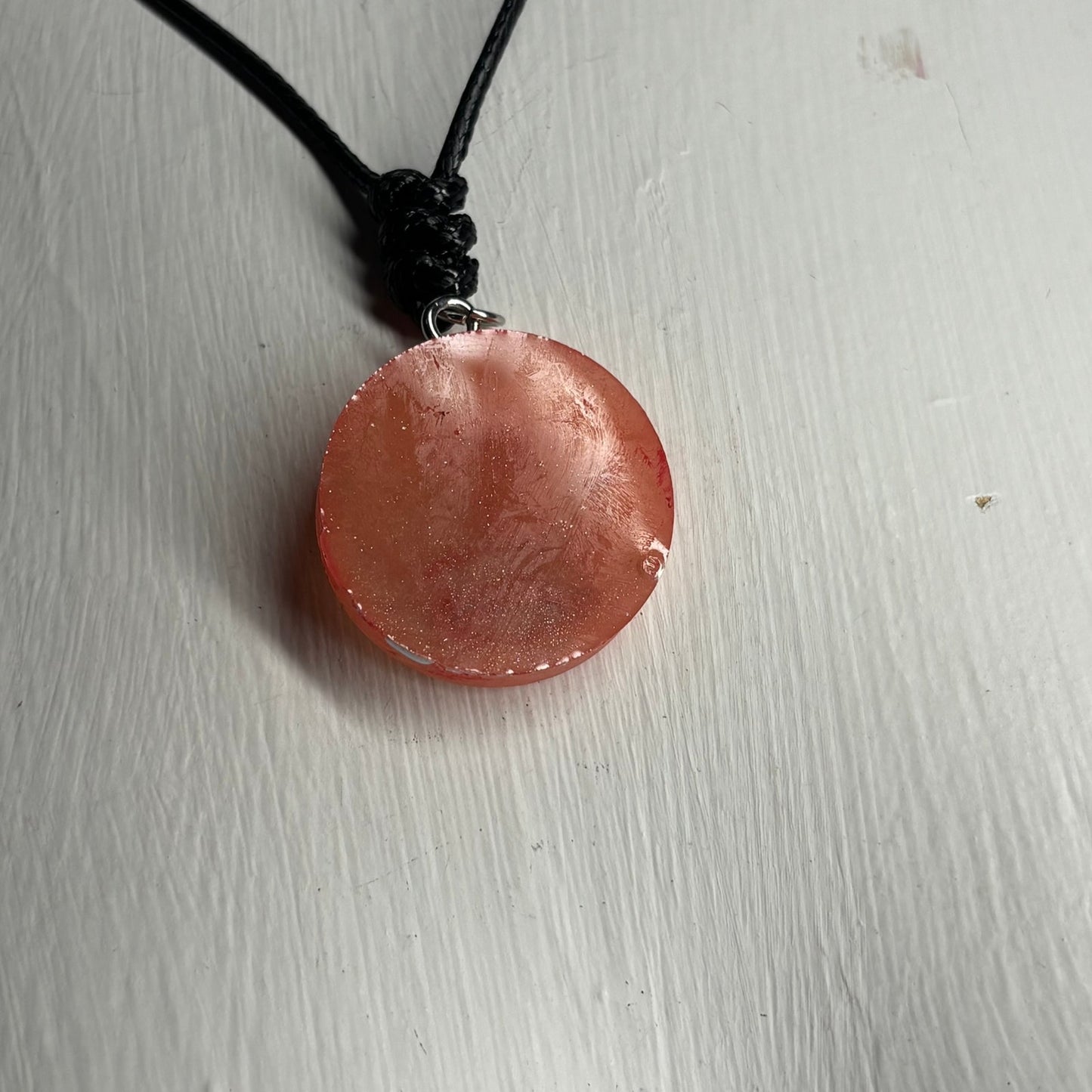 Simple Red King - Handmade Resin Chess Necklace