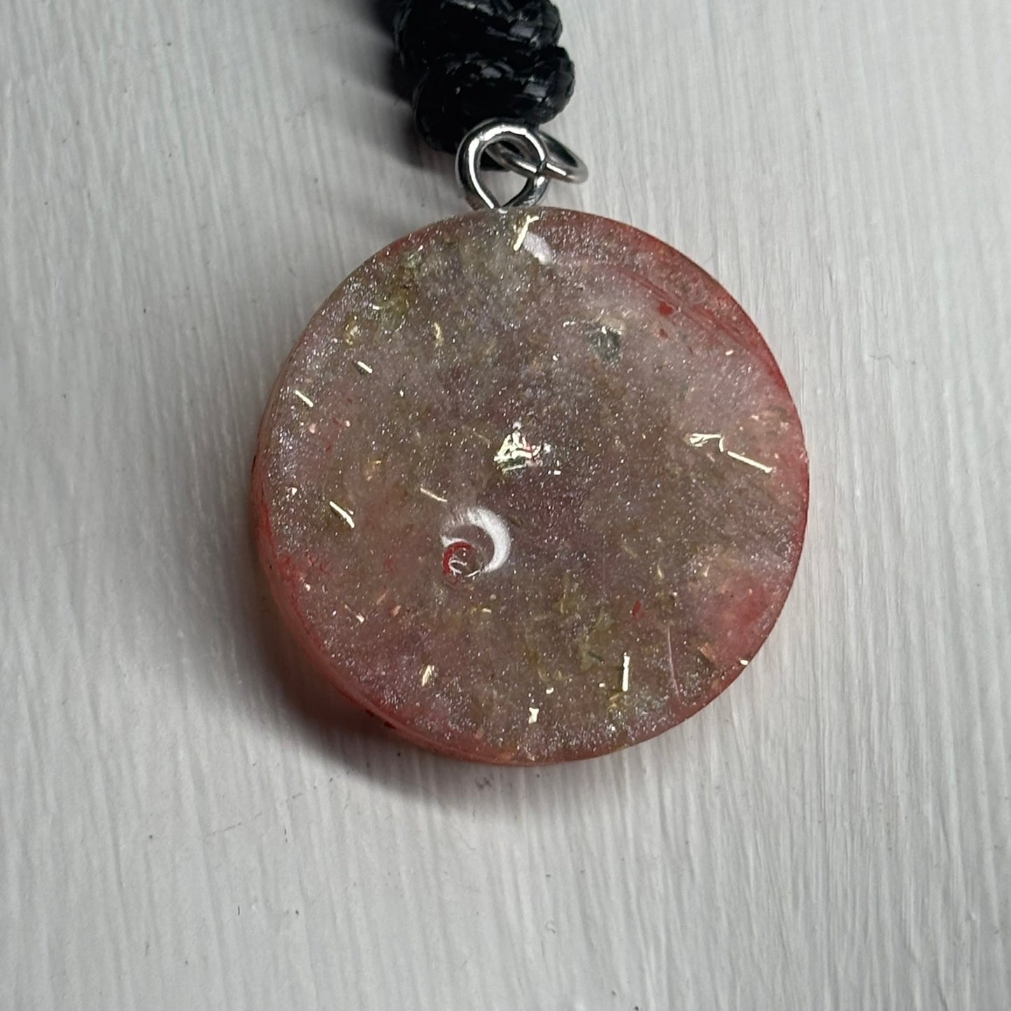 Crystal Red Print Bishop - Handmade Resin Chess Necklace