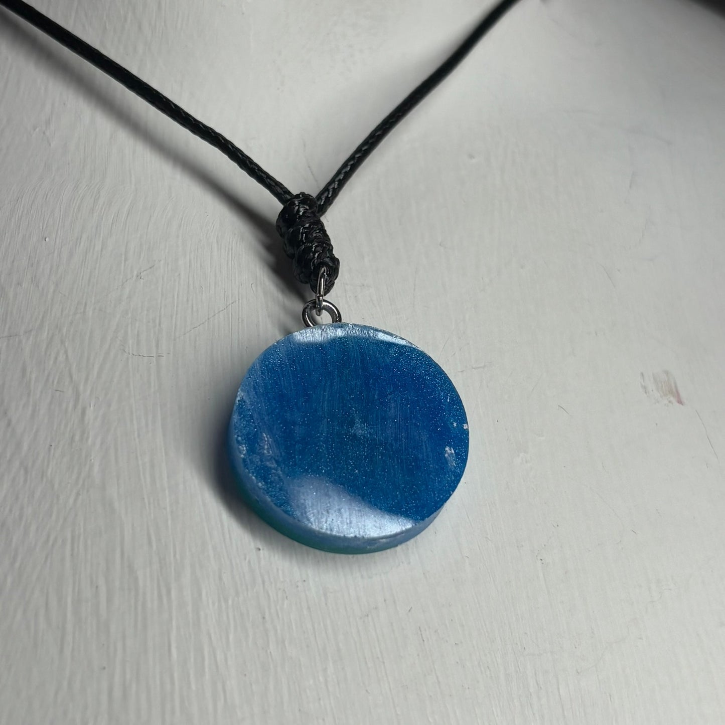 Blue Pawn - Handmade Resin Chess Necklace