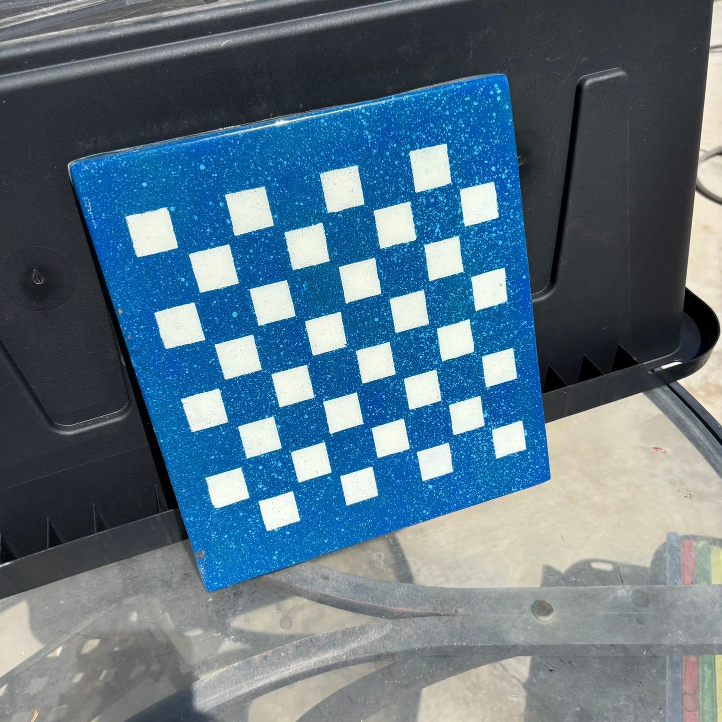 Royal Blue - Resin Coated Chess Board