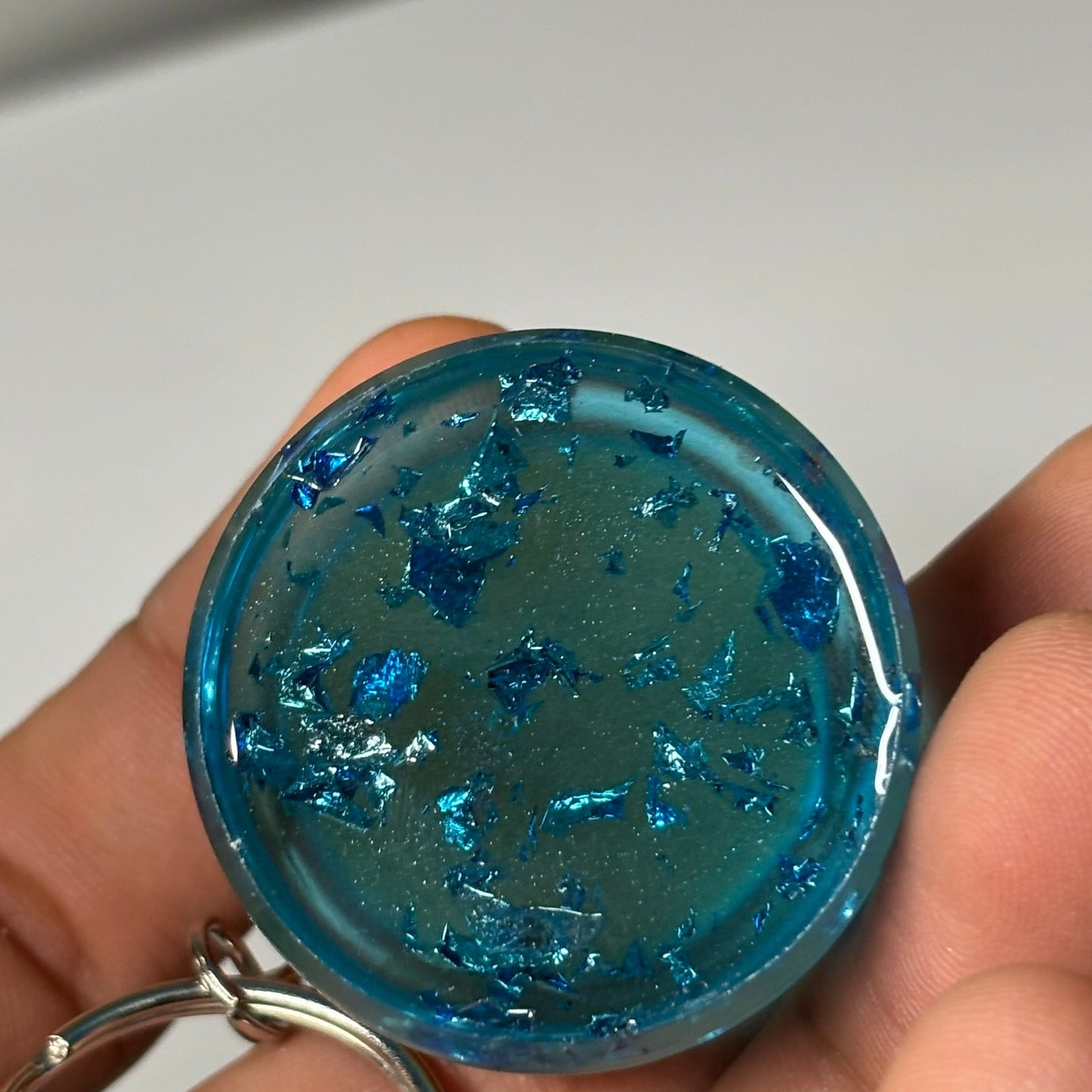 Ice Bottom Orange Rook - Handmade Resin Keychain - Large Edition