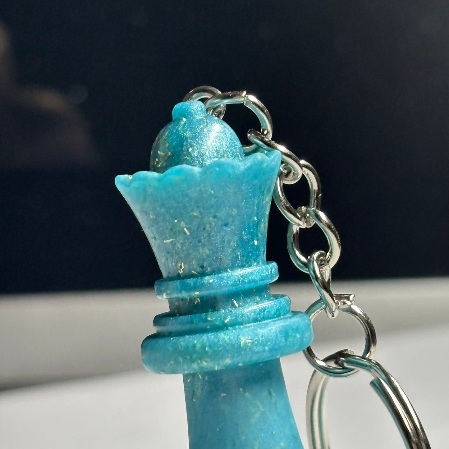 Iced Blue Queen - Handmade Resin Keychain