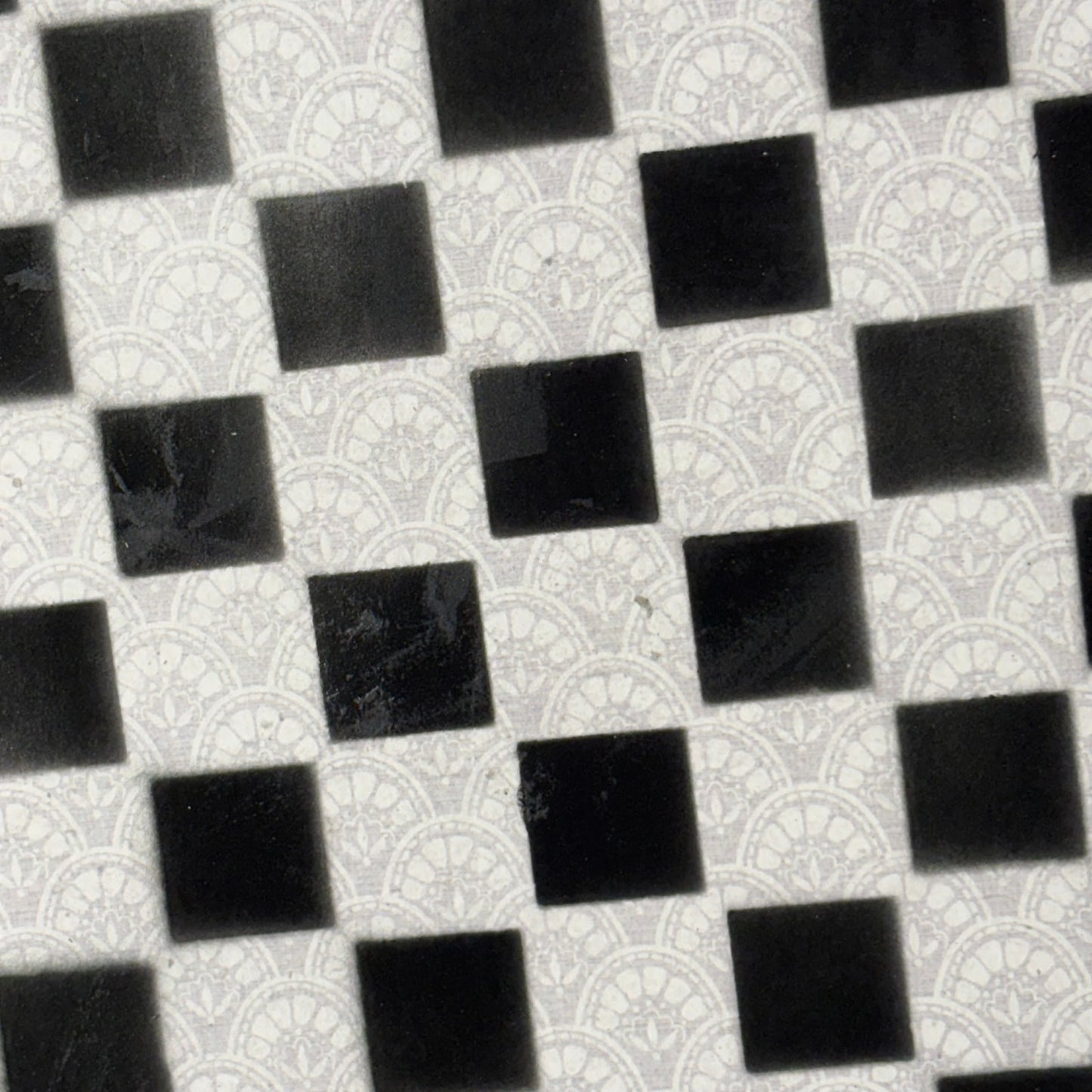 Gray White & Green - Scrapbook Chess Board