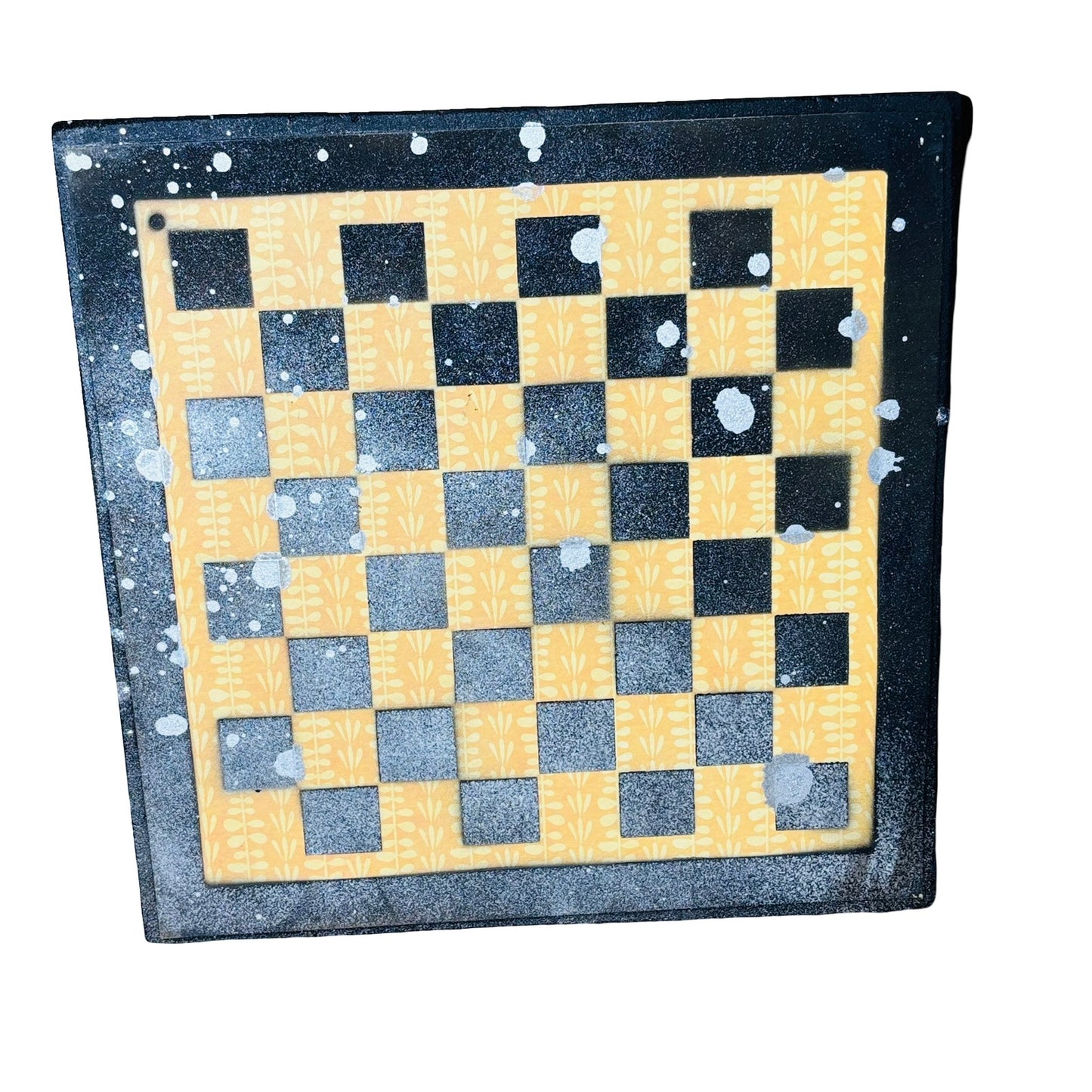Yellow & Black - Scrapbook Chess Board