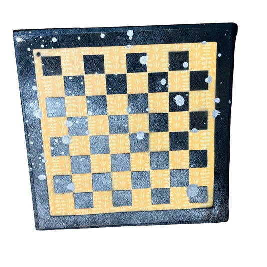 Yellow & Black - Scrapbook Chess Board