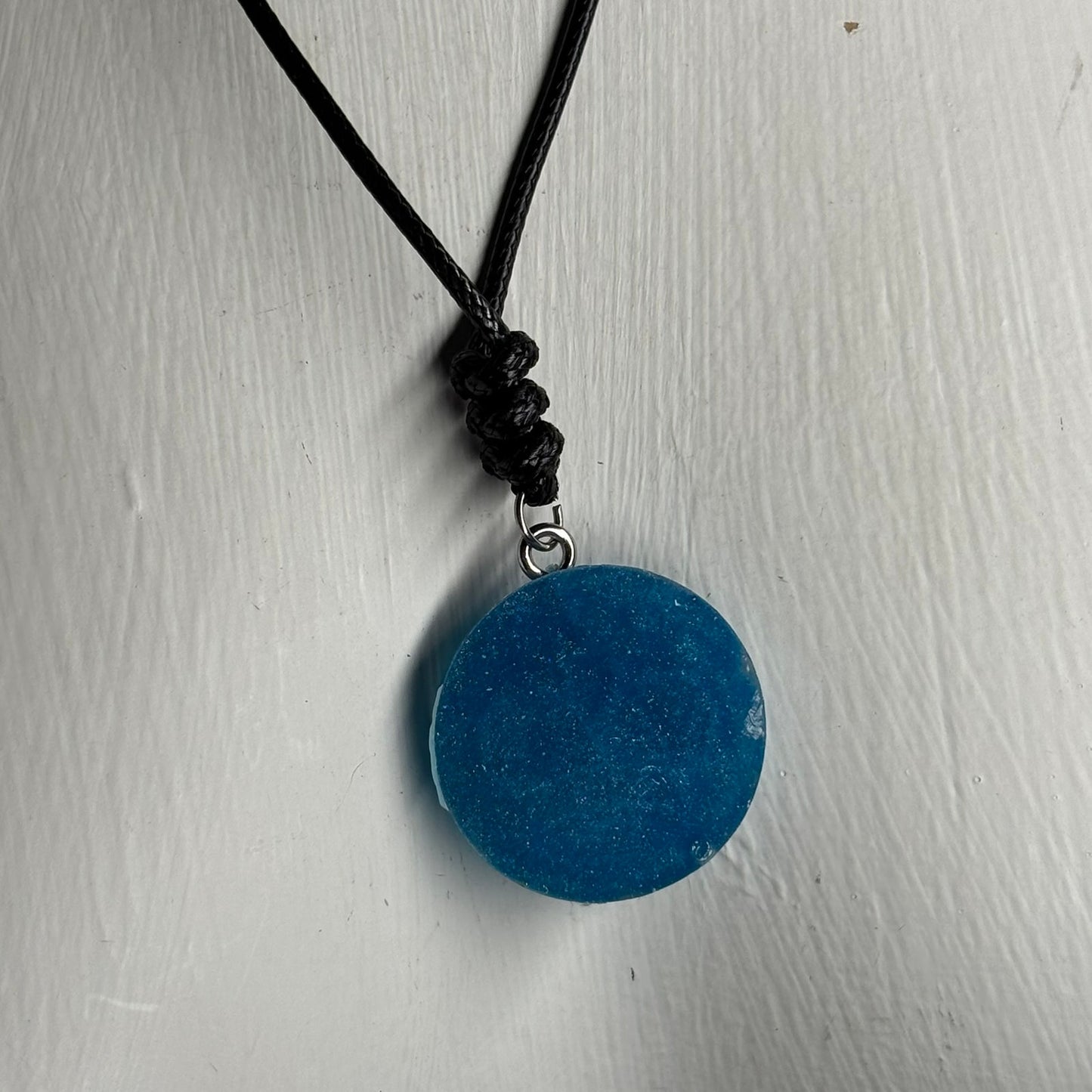 Blue King - Handmade Resin Chess Necklace