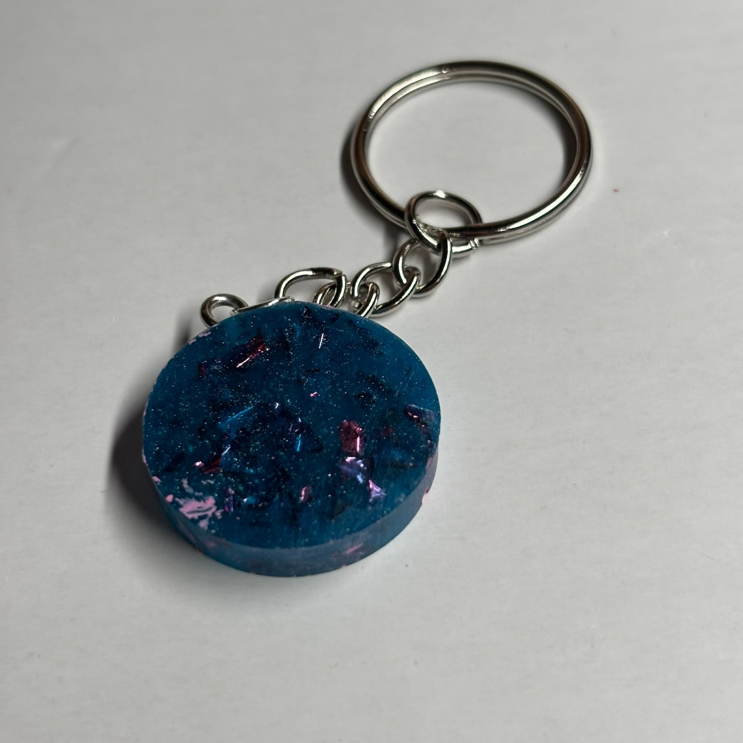 Blue Pink Rook - Handmade Resin Keychain