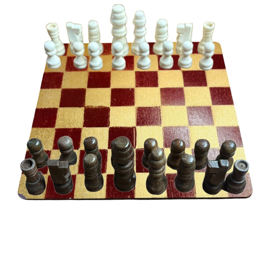 Spartan Gold Red - Mini Chess Set