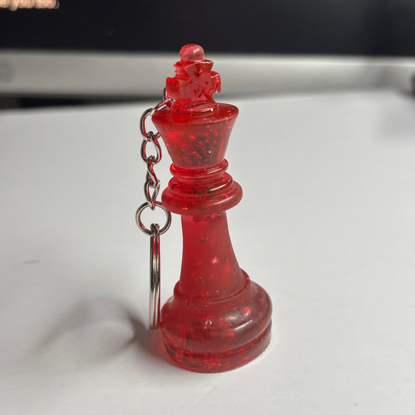 Red Crystal King - Handmade Resin Keychain