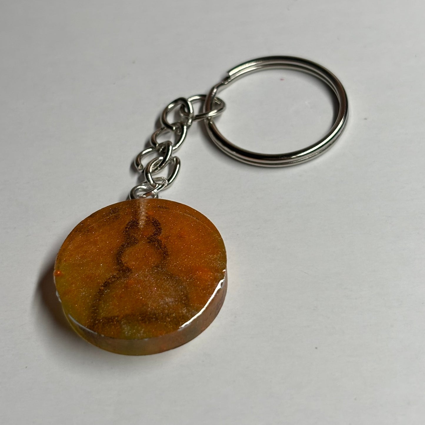 Orange Safari Pawn - Handmade Resin Keychain