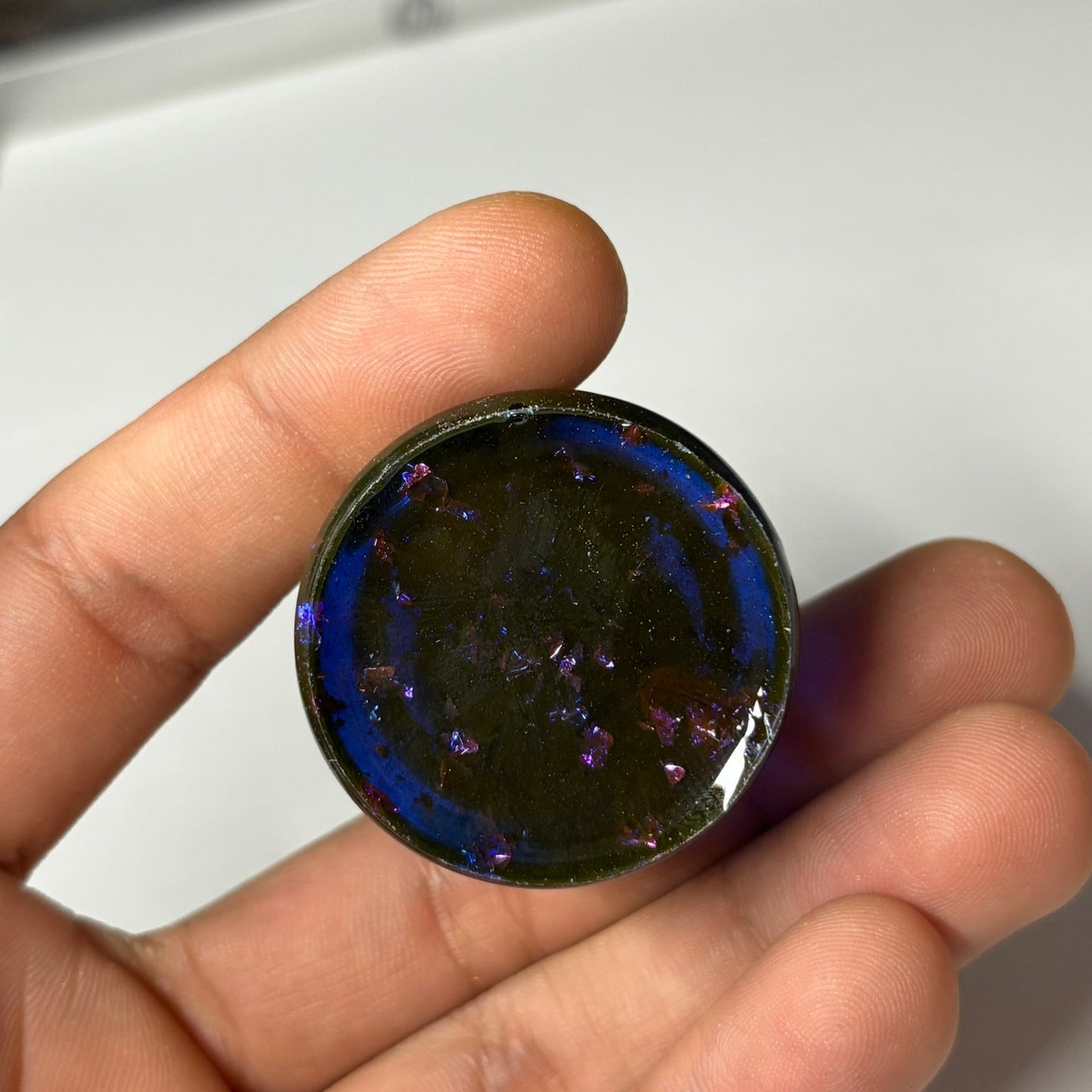 Deep Translucent Blue Knight - Handmade Resin Keychain - Large Edition