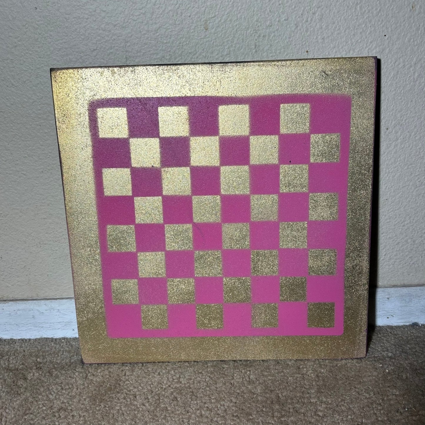 Pink Gold - Painted Chess Board