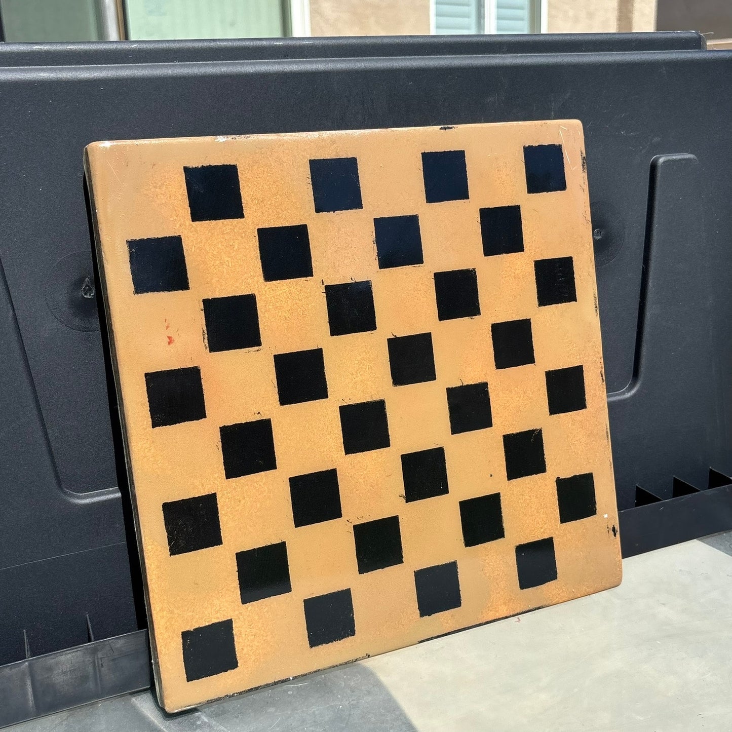 Simple Brown - Resin Coated Chess Board