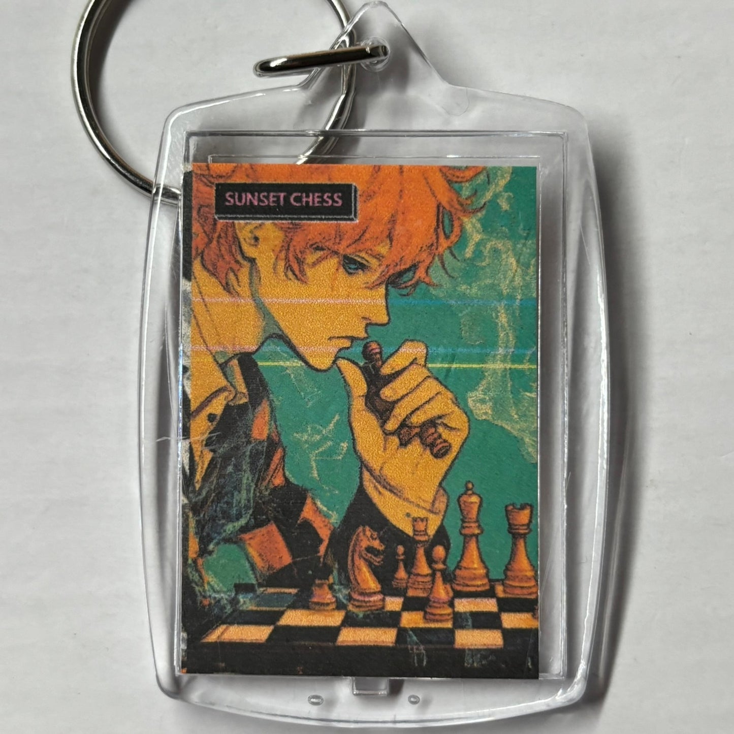 Anime Thinker - Chess  Photo Keychain