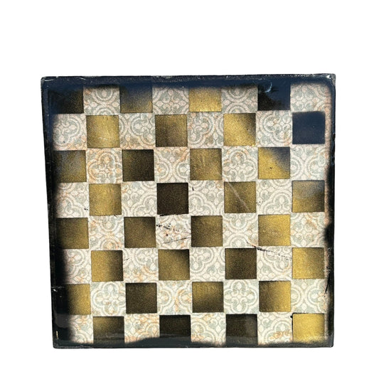 Classy Pattern - Resin Coated Chess Board