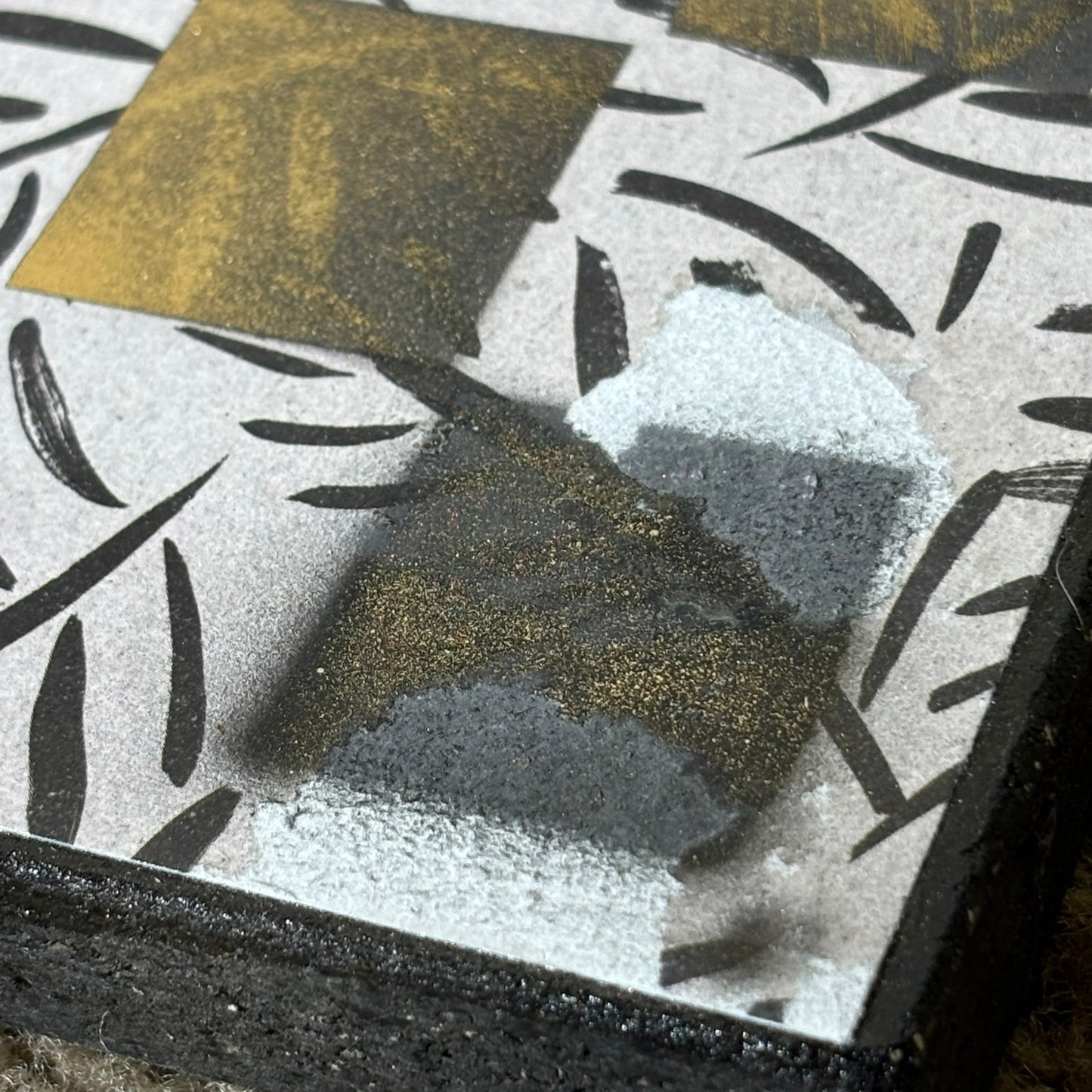 Golden Flowers - Scrapbook Chess Board