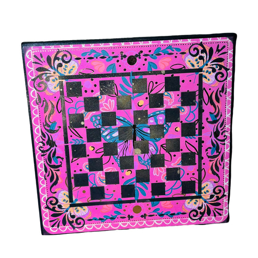 The Pink Butterfly - Scrapbook Chess Board