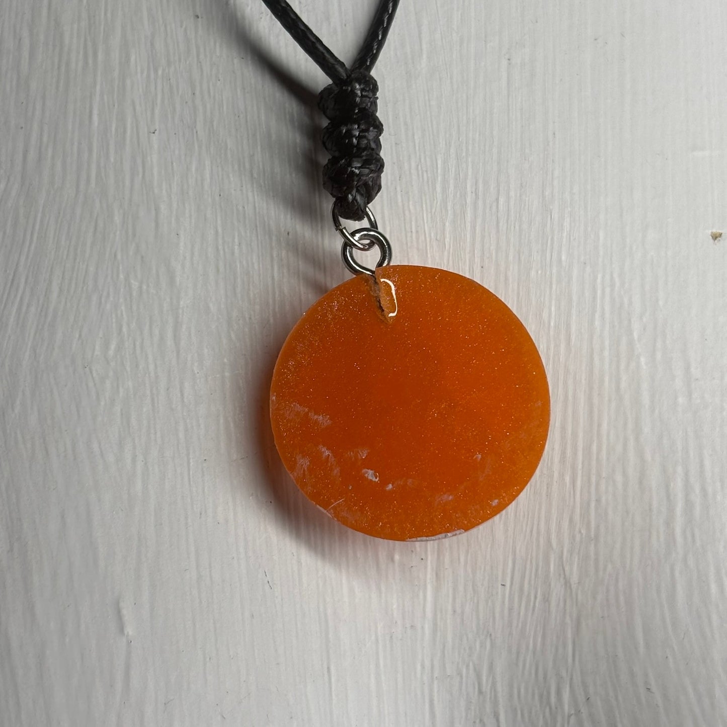 Orange Pawn - Handmade Resin Chess Necklace
