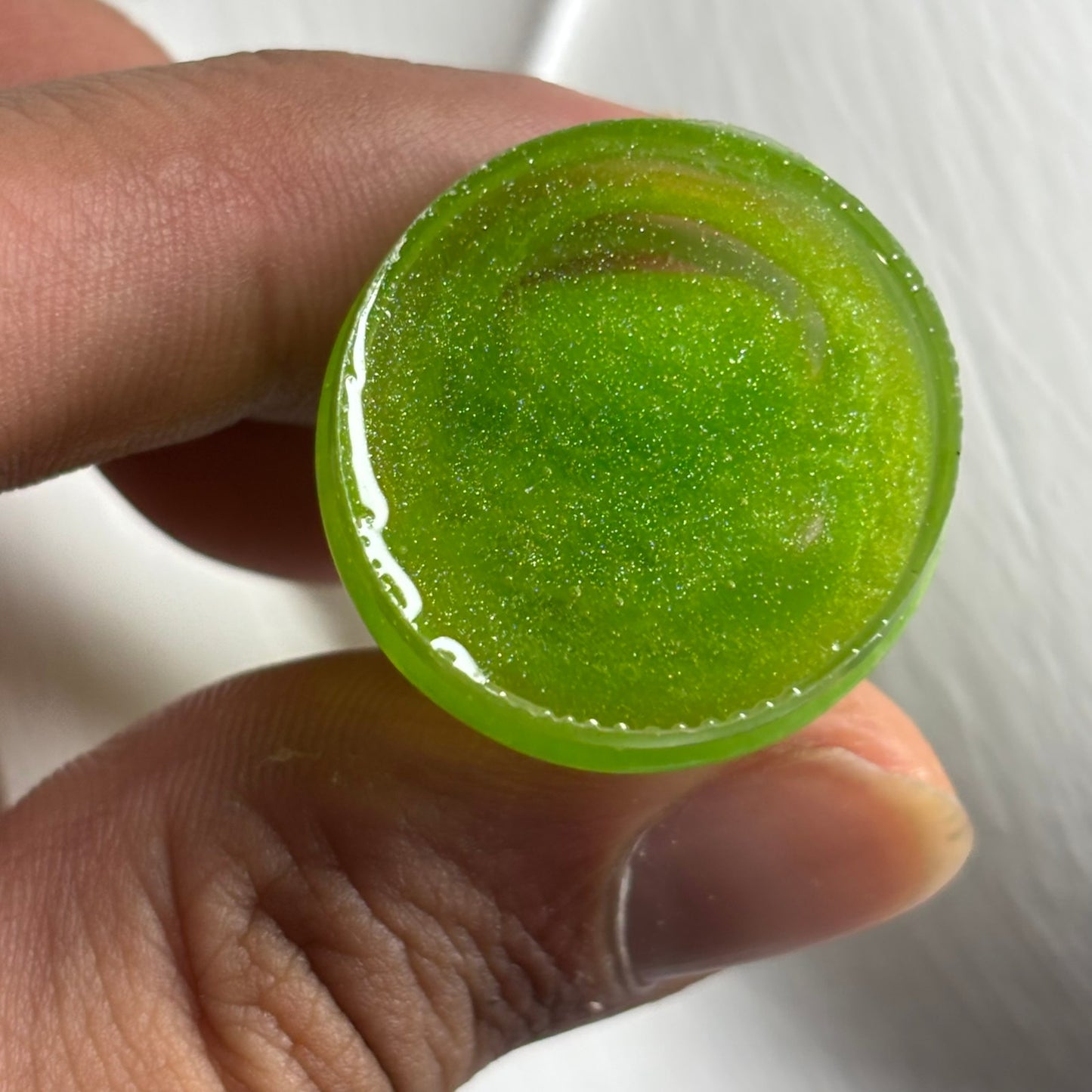 Lemon Green Queen - Handmade Resin Chess Necklace