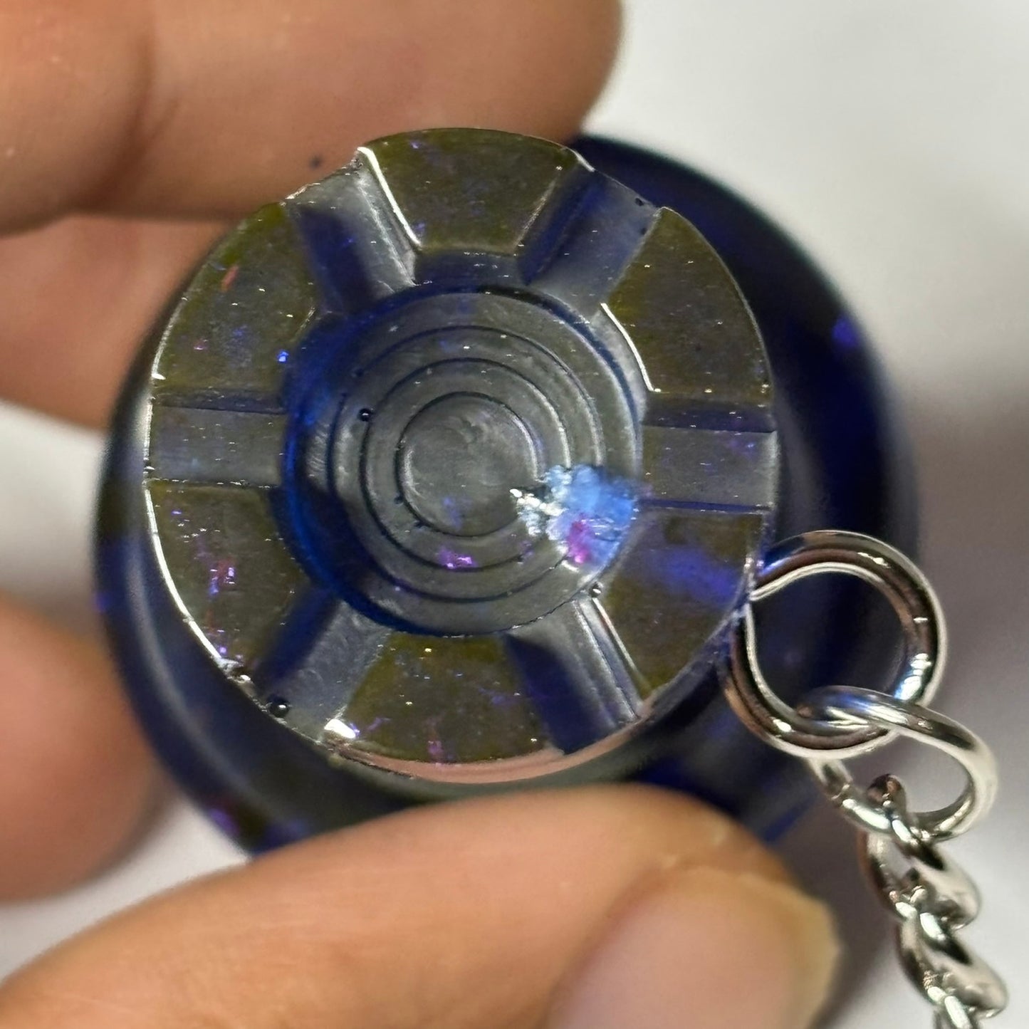 Midnight Rook - Handmade Resin Keychain - Large Edition