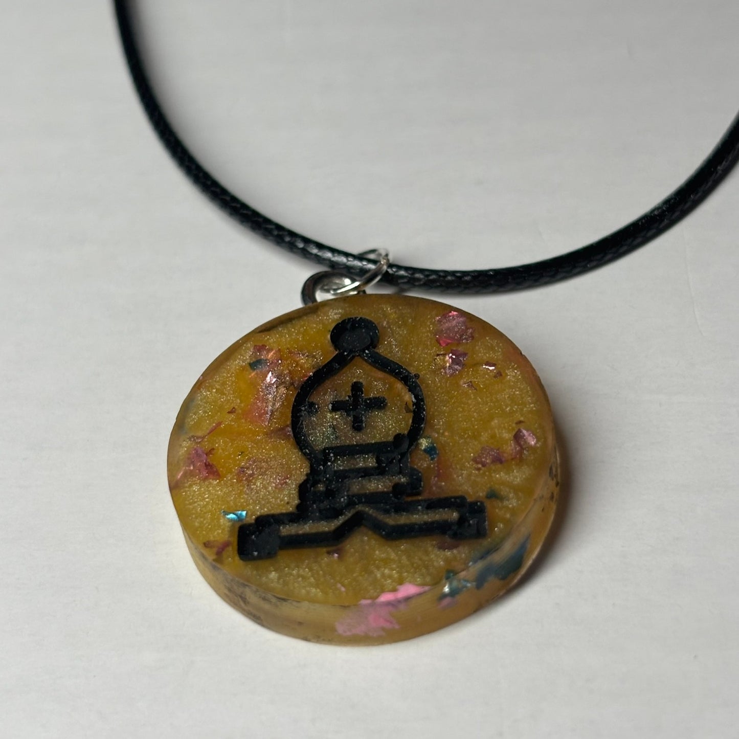 Banana Yellow Bishop - Handmade Resin Chess Necklace