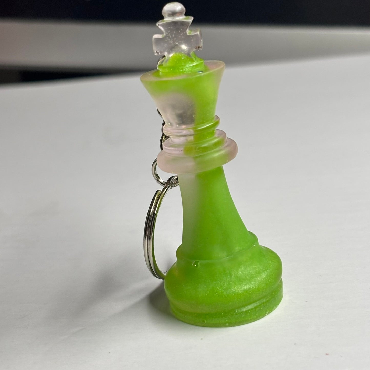 Green Flow King - Handmade Resin Keychain