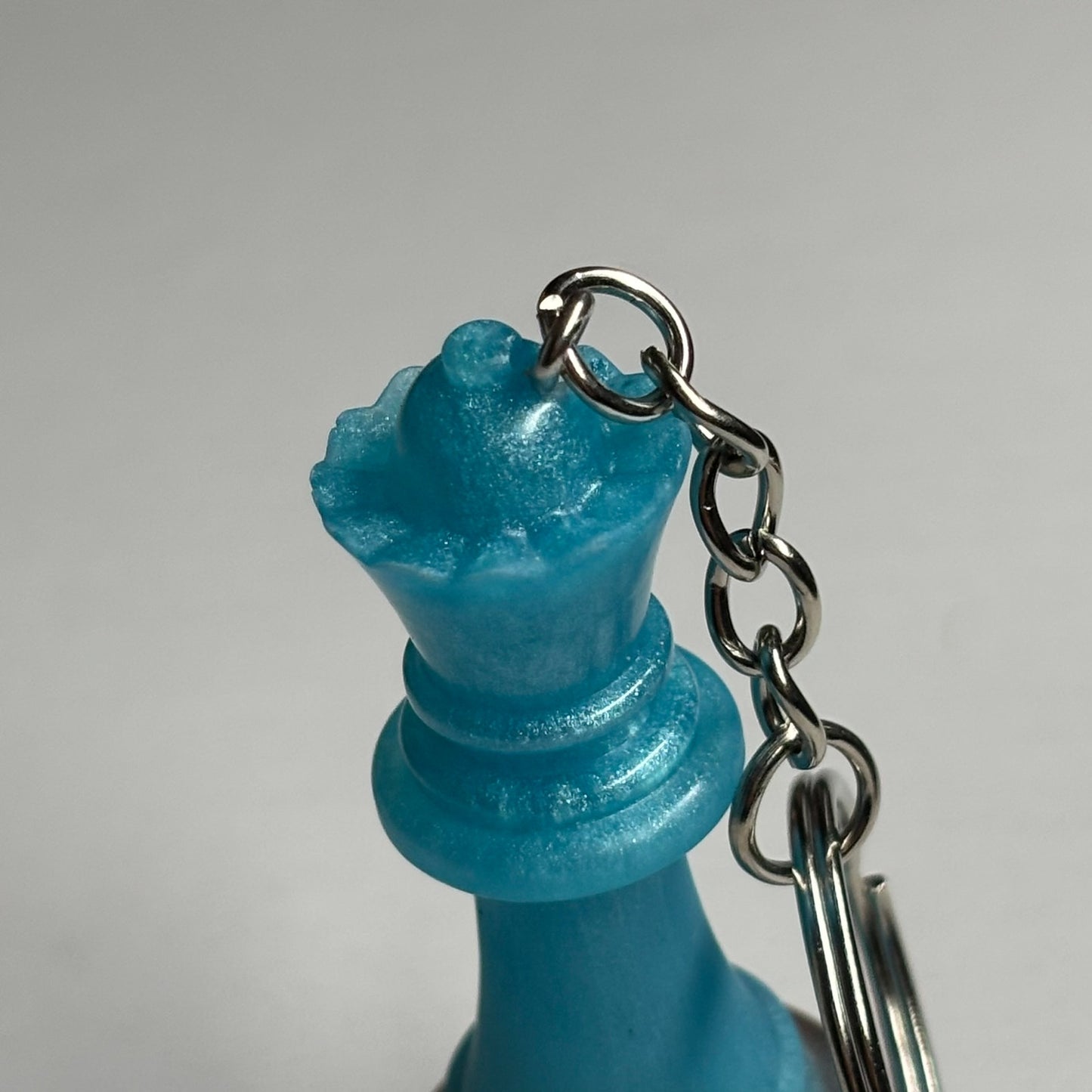 Blue Sparkle Queen - Handmade Resin Keychain