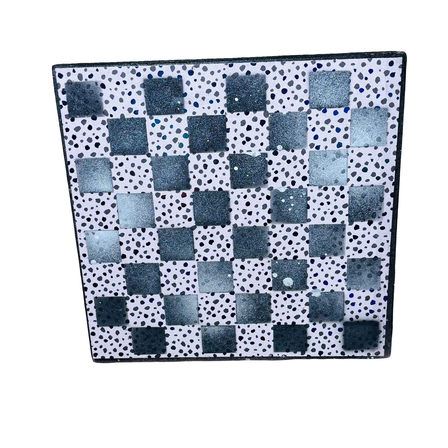 Spotted Ice Black - Scrapbook Chess Board