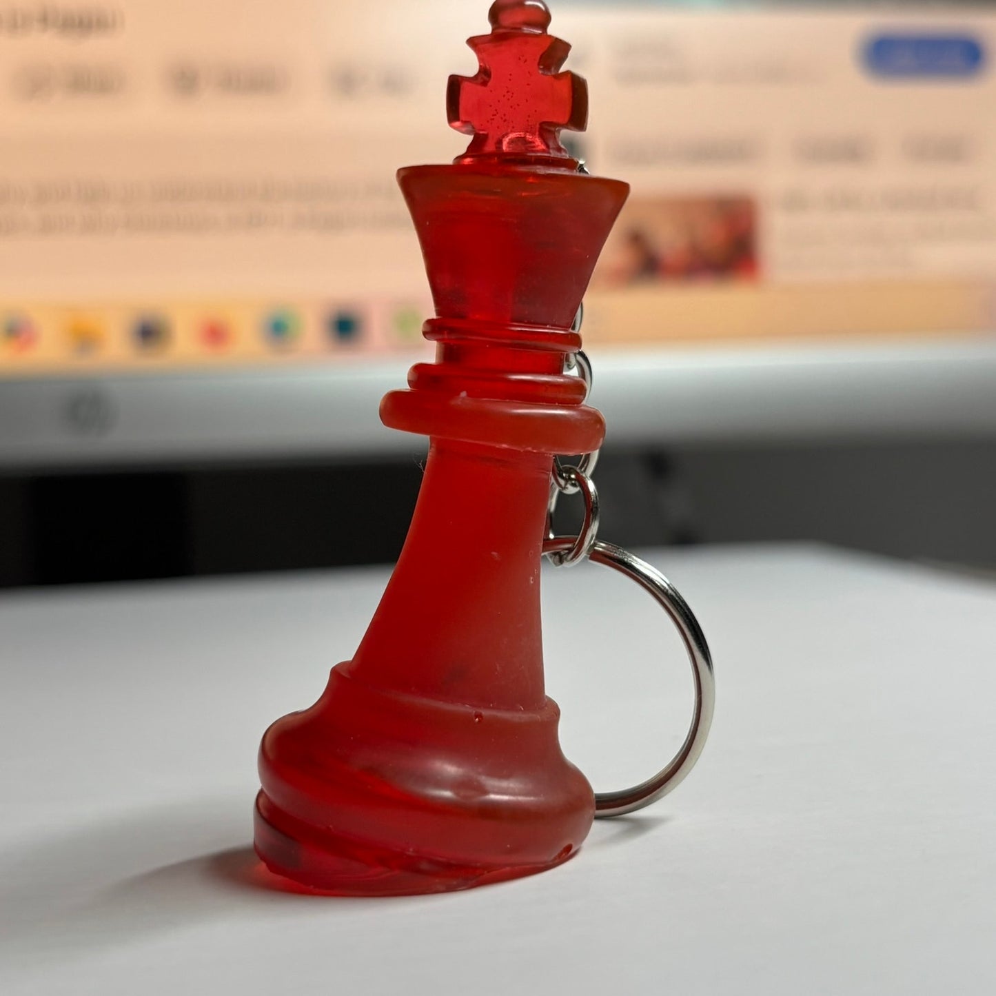 Cherry Red King - Handmade Resin Keychain