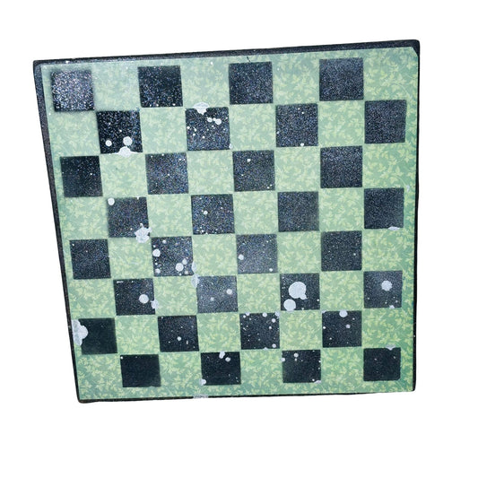 Chrome Drip Green - Scrapbook Chess Board