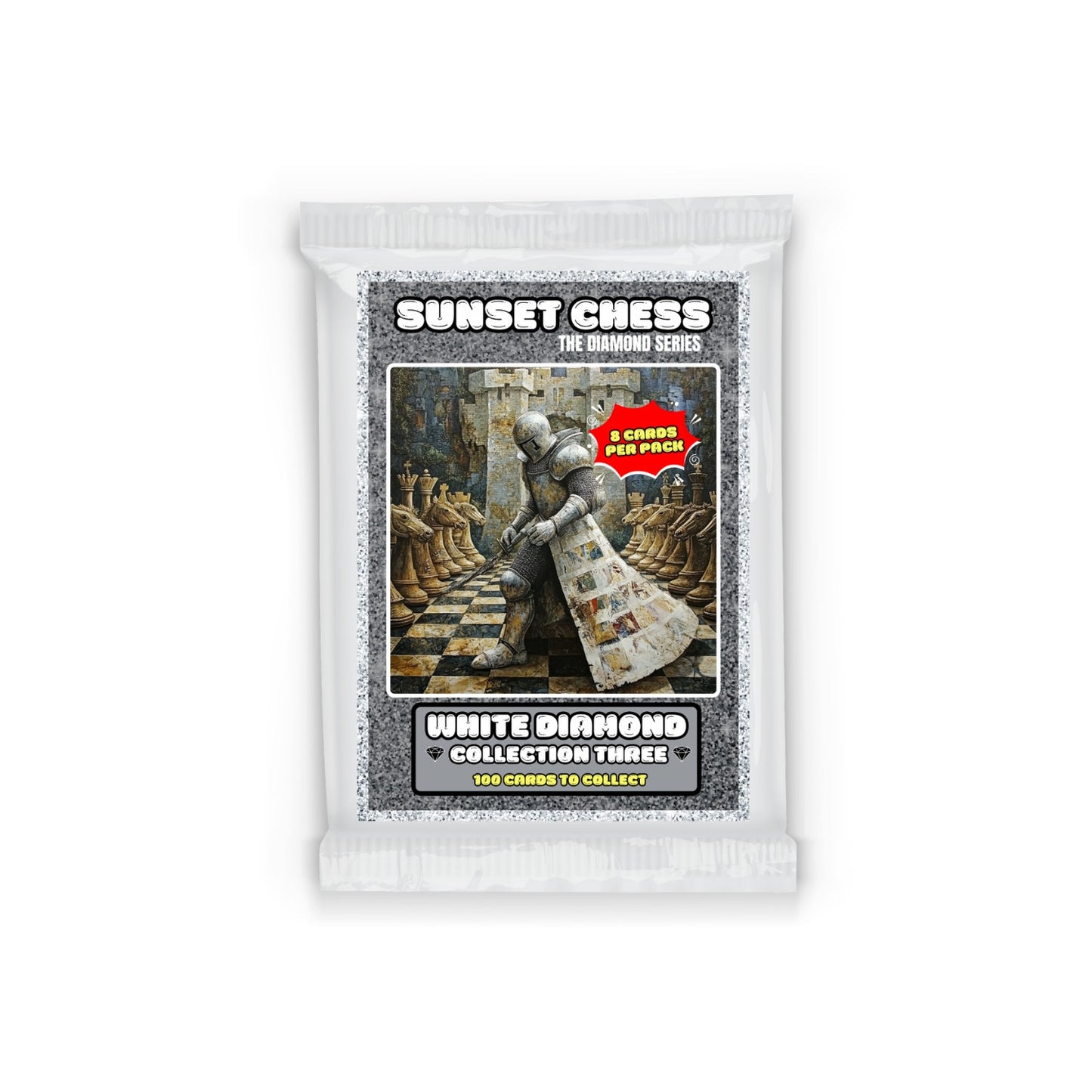 White Diamond Part 3 - Sunset Chess Scrapbook Card Pack