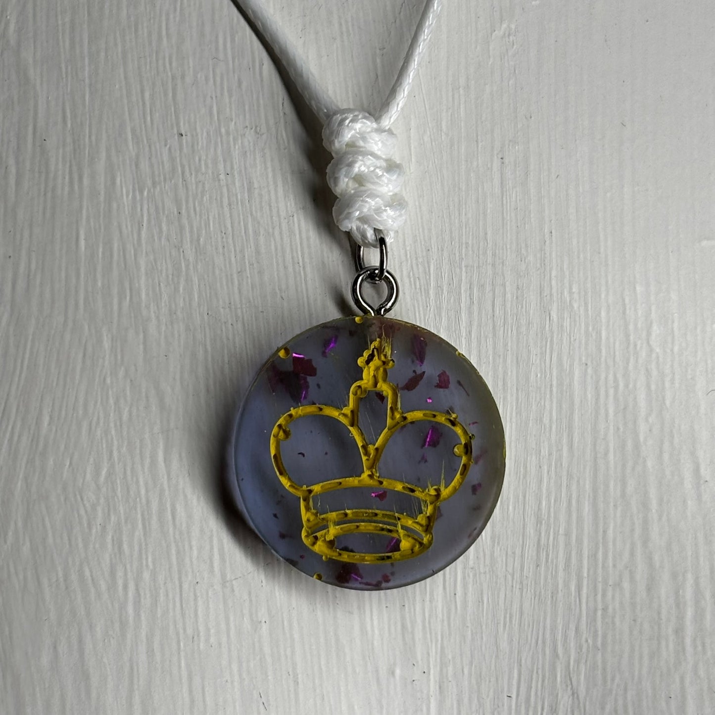 Moonlight King - Handmade Resin Chess Necklace