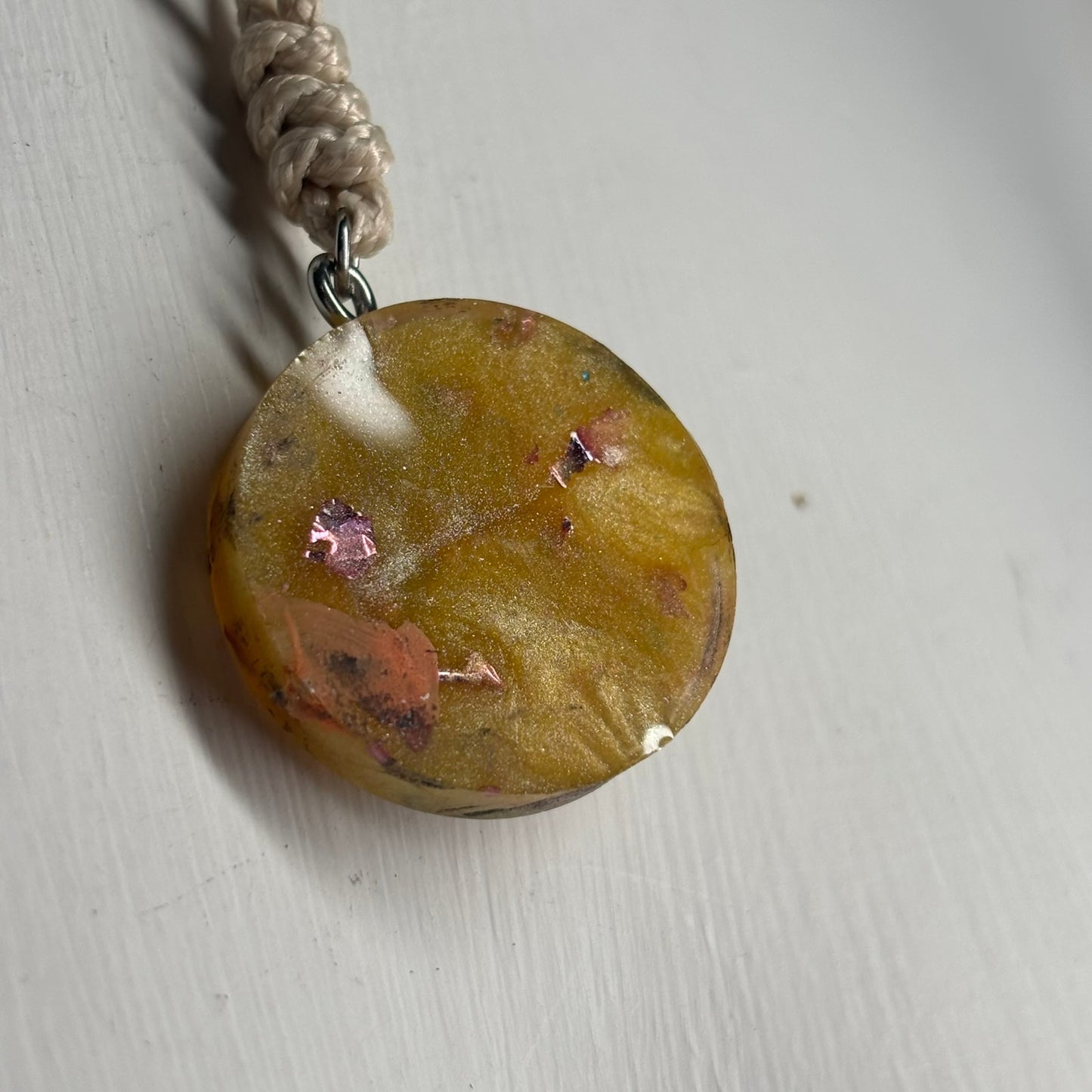 Royal Yellow Pawn - Handmade Resin Chess Necklace