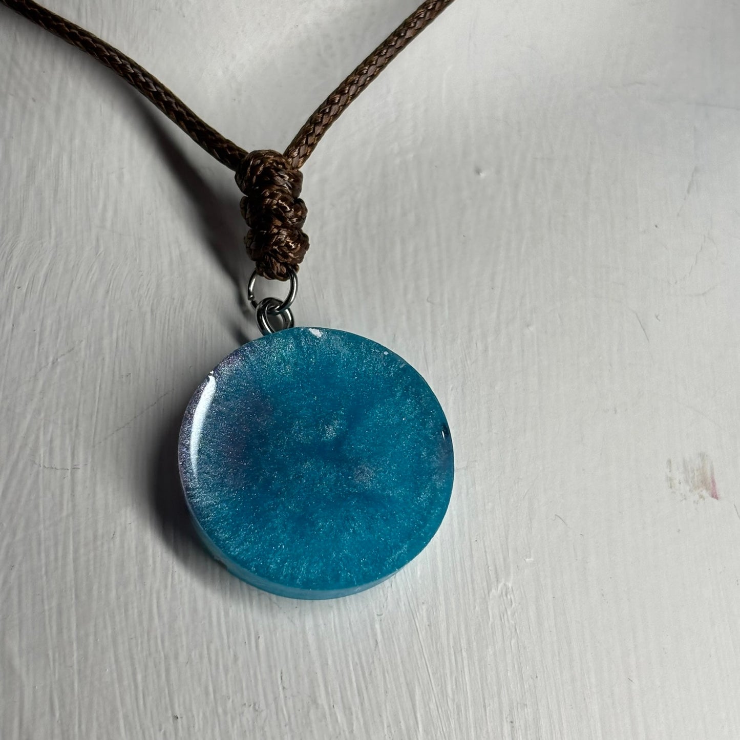 Vintage Ice Pawn - Handmade Resin Chess Necklace