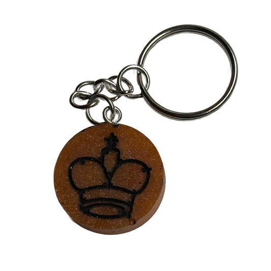 Dark Orange King - Handmade Resin Keychain - Flat Edition