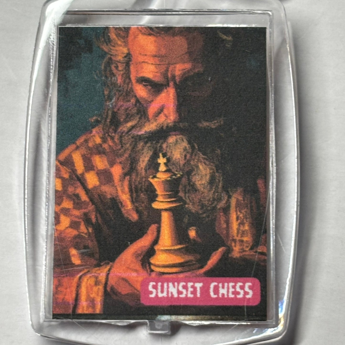 Old Mans Game- Chess  Photo Keychain