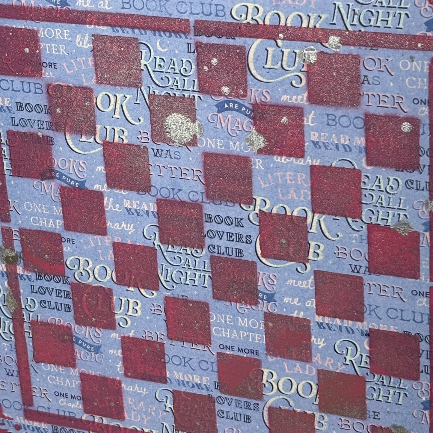 Pink/Blue Book Club - Scrapbook Chess Board