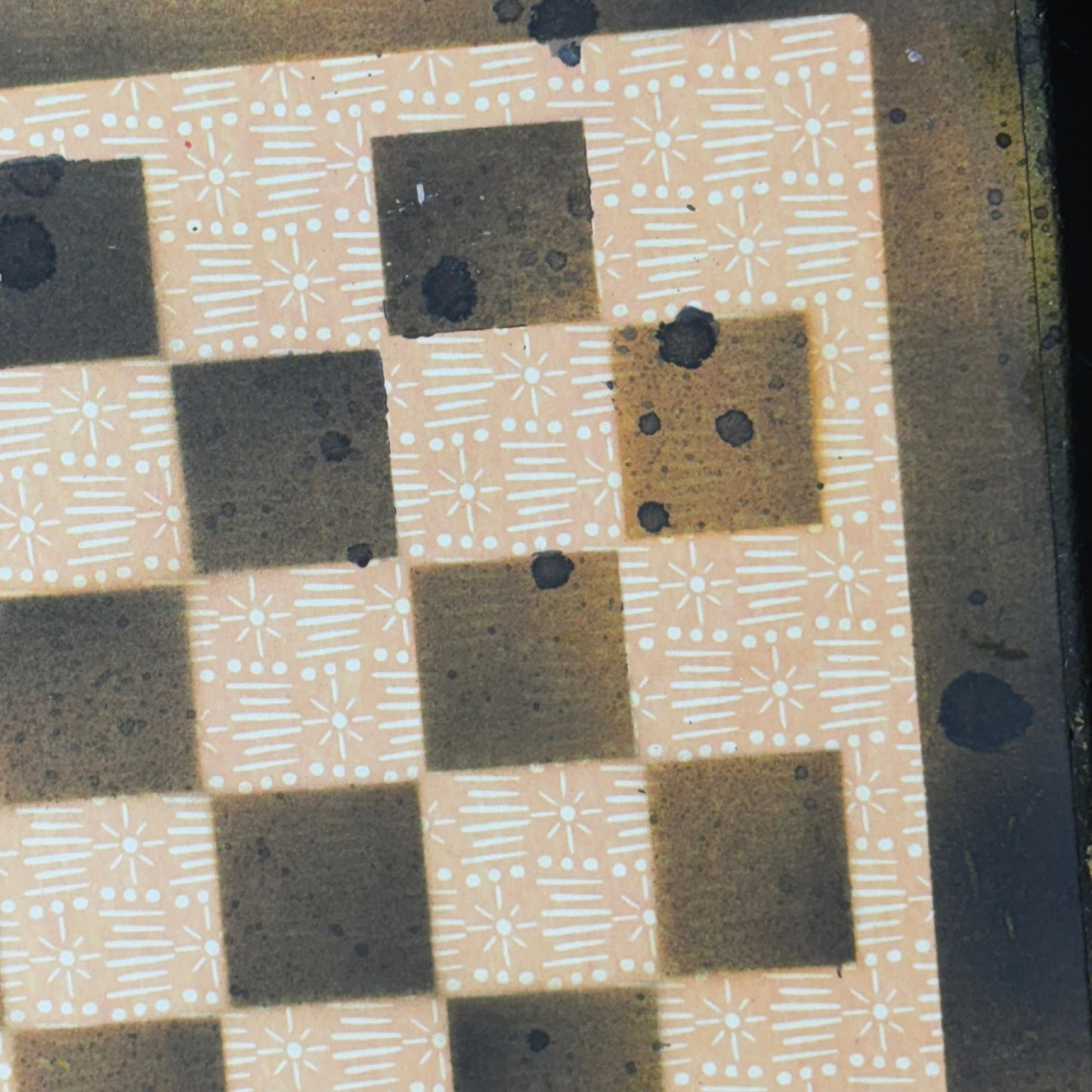 Black & Yellow - Scrapbook Chess Board