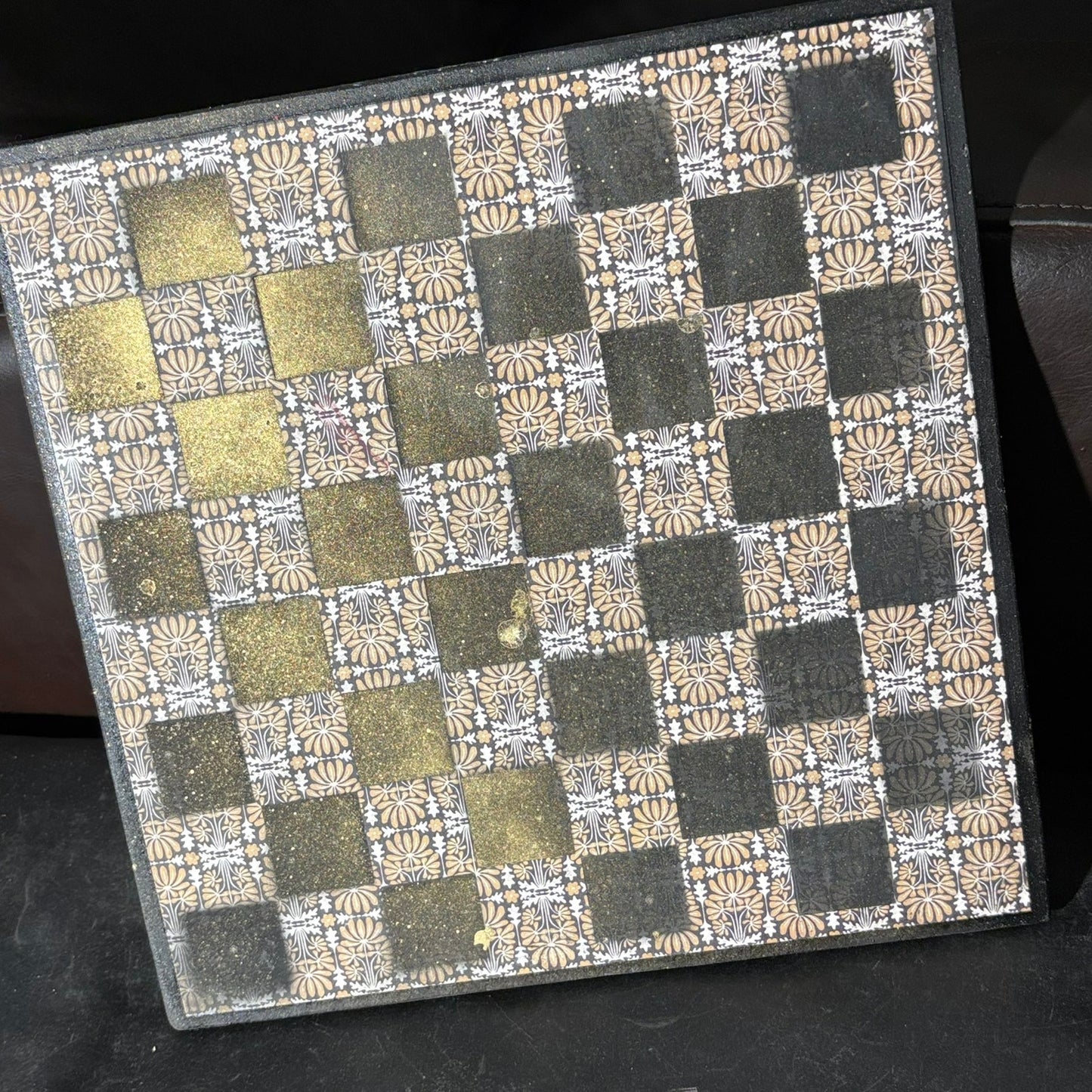 Classic Golden Black - Scrapbook Chess Board