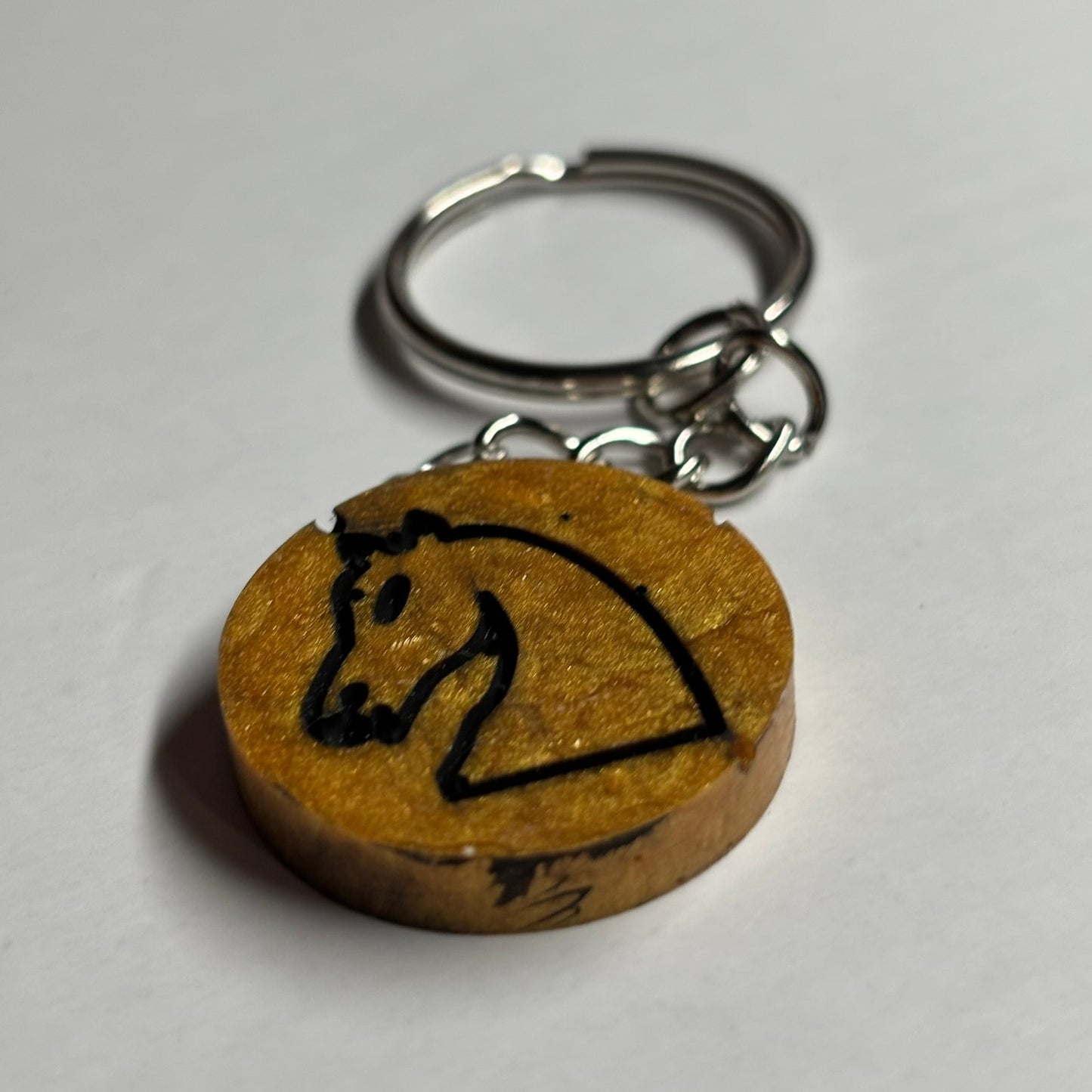 Fancy Orange Knight - Handmade Resin Keychain