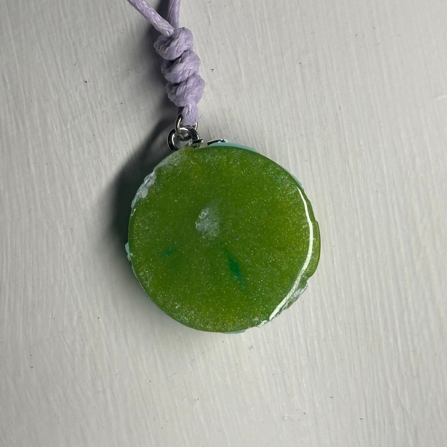 Green Rook - Handmade Resin Chess Necklace