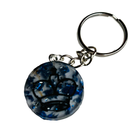 Transparent Blue King - Handmade Resin Keychain