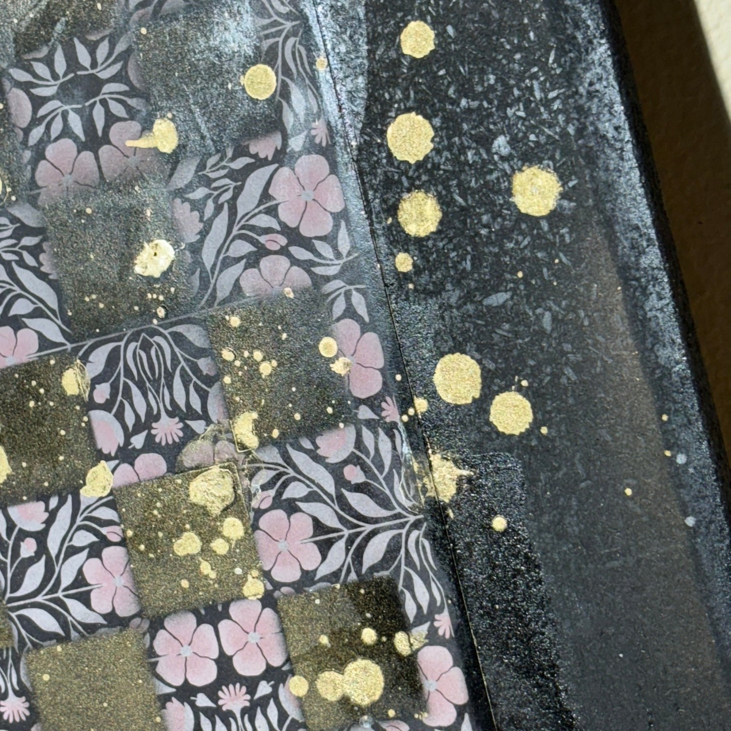 Vintage Gold Drops - Large Scrapbook Chess Board