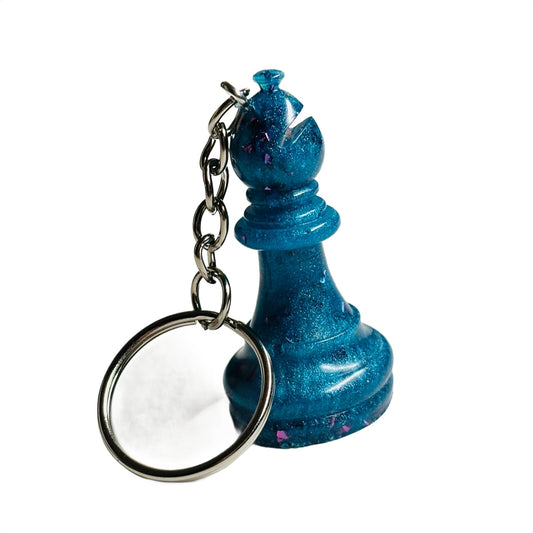 Blue Bishop - Handmade Resin Keychain