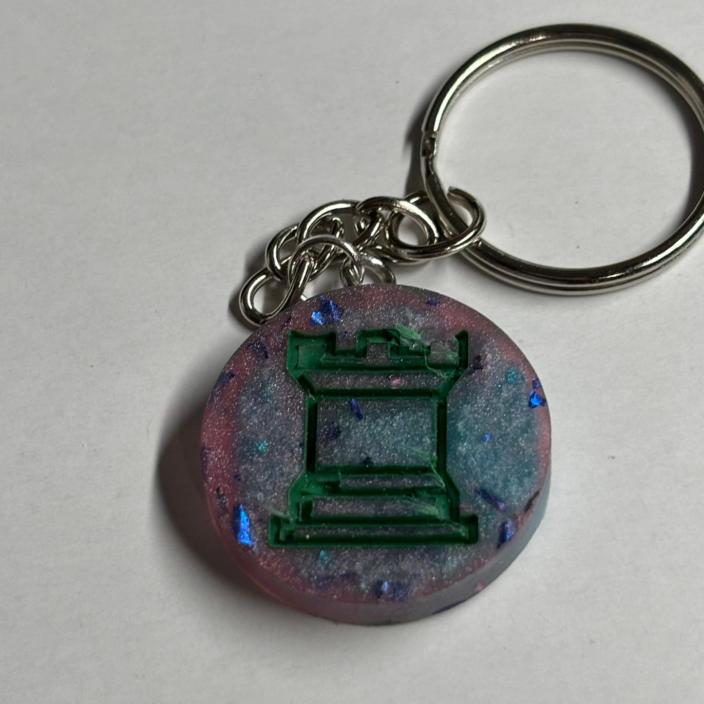 Galaxy Rook - Handmade Resin Keychain