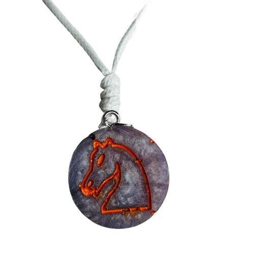 Starlight Knight - Handmade Resin Chess Necklace