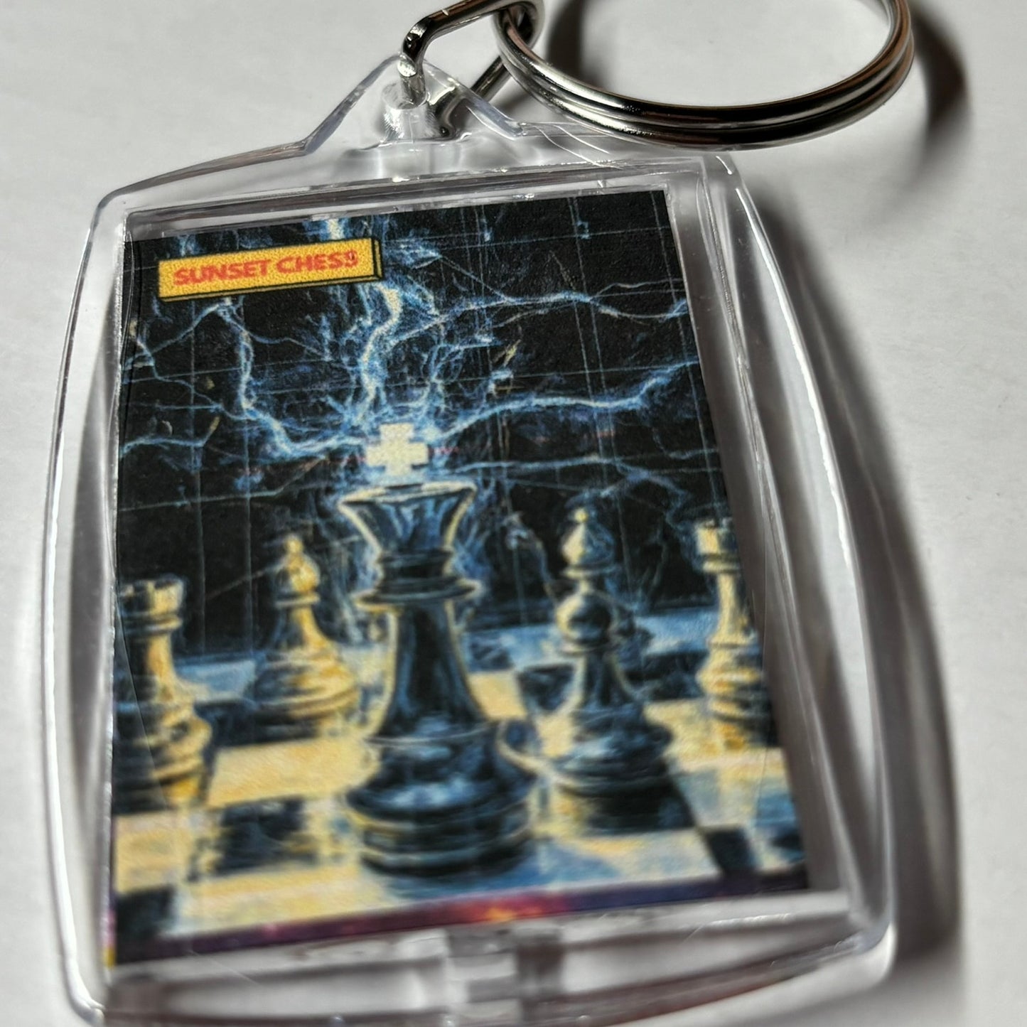 An Electric Game - Chess  Photo Keychain