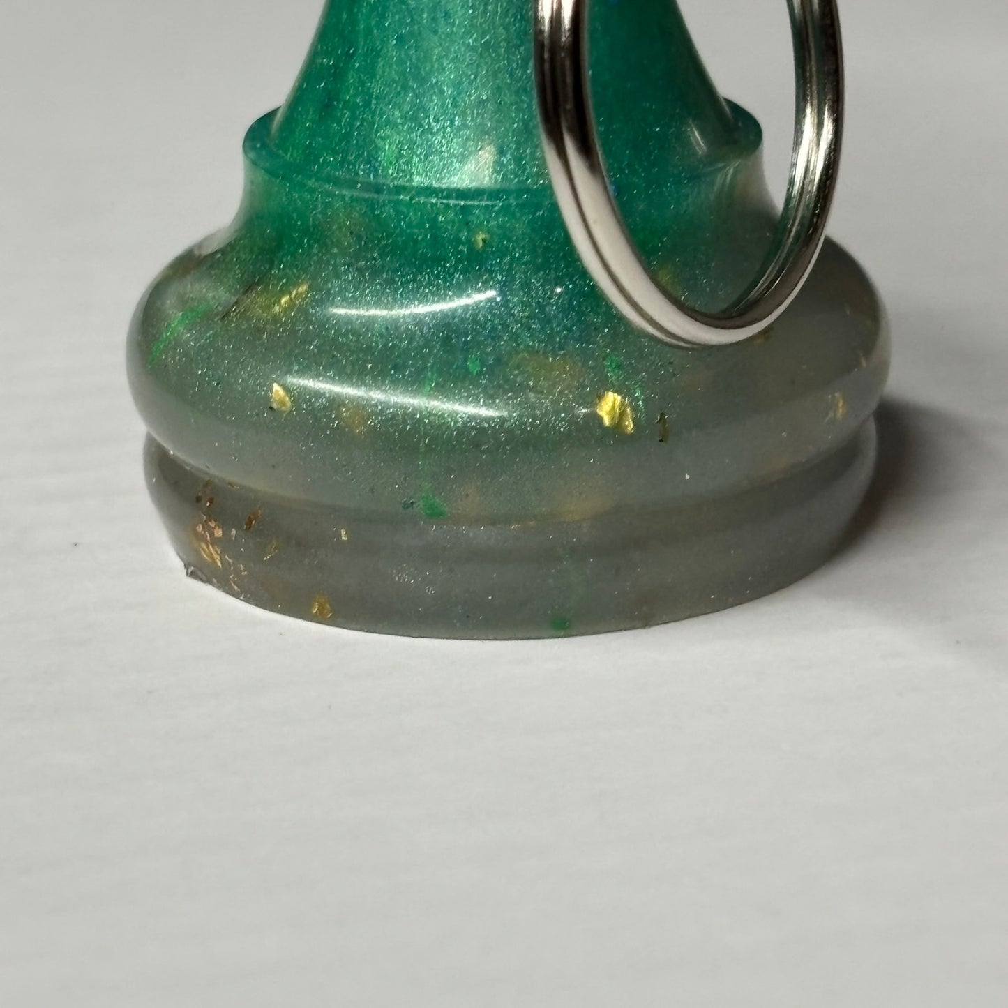 Royal Green Bishop - Handmade Resin Keychain - Large Edition