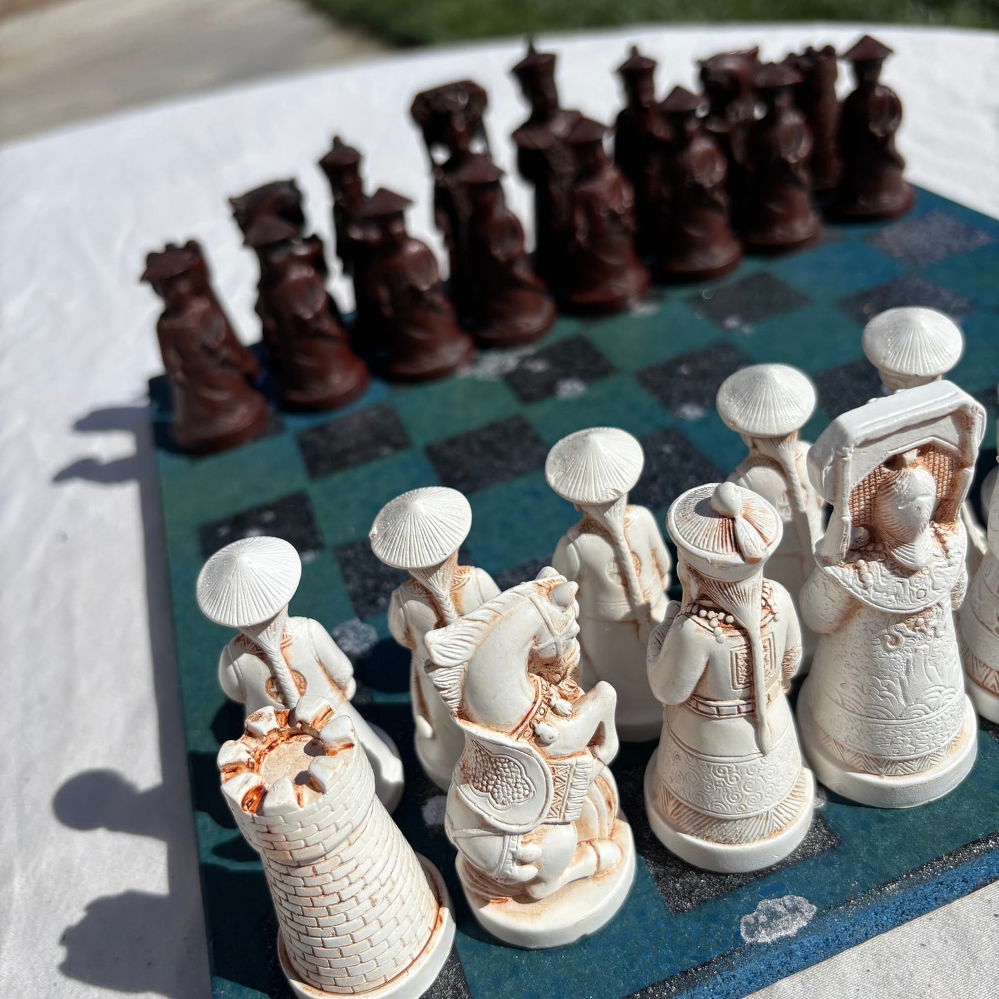 Forest Green - Chinese Edition Chess Set
